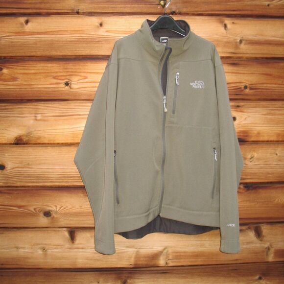 The North Face TNF Apex Soft Shell Jacket Light Olive - Picture 1 of 9